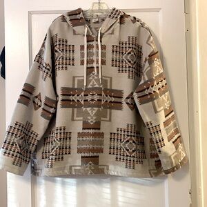 Like Love Women Aztec Pullover 1/4 Zip Hoodie